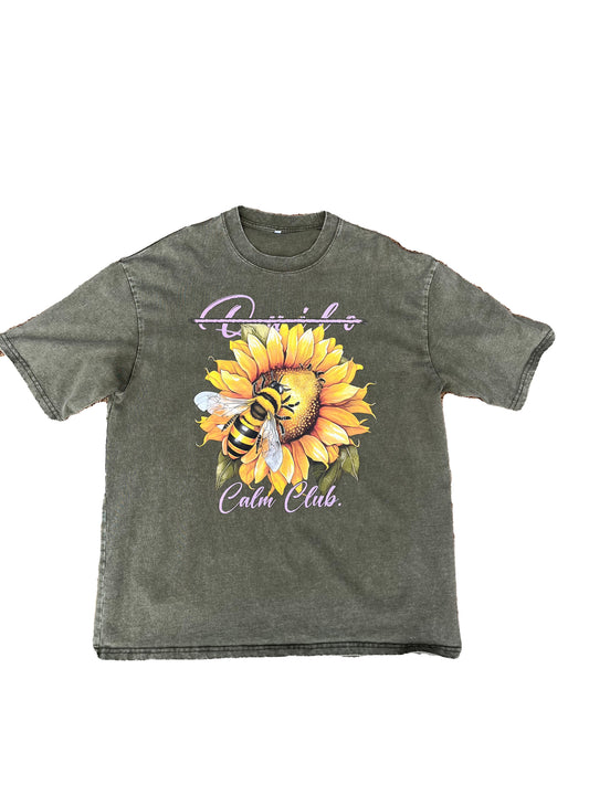 Olive Green Calm Club T