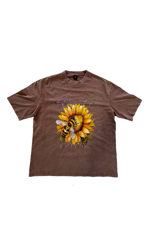 Calm Club Acid Wash T Brown